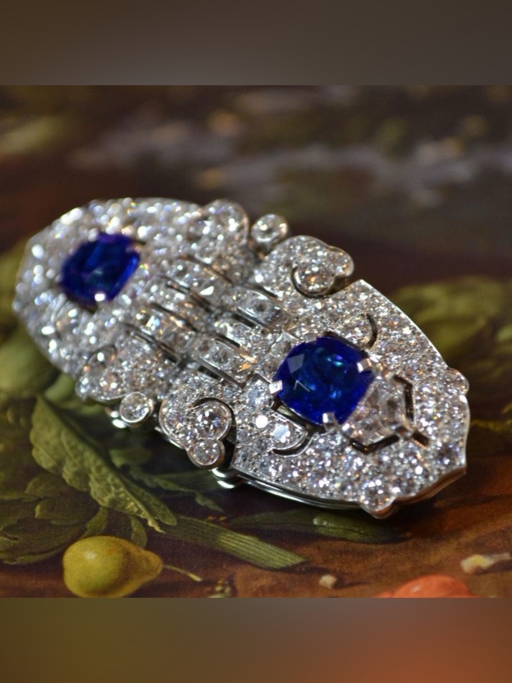 Sapphire Or Ruby Pavé Crystal Statement Brooches